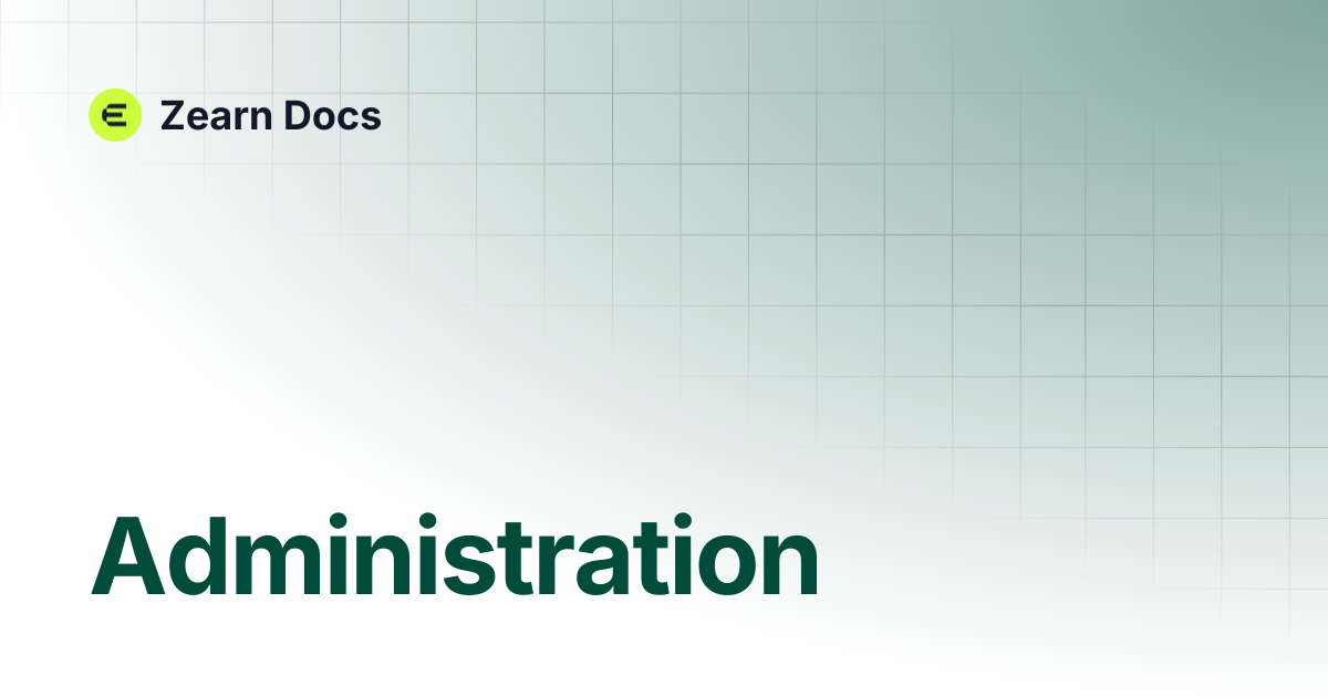 Administration | Zearn Docs